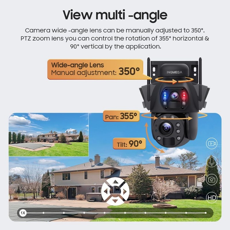 [20X Optical Zoom] 6MP Solar Security Camera with Dual-Screen,Solar Camera Wi... gallery