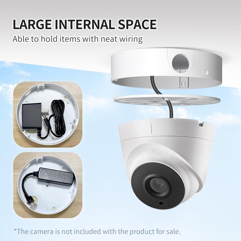 Universal Security Camera Junction Box Aluminum Wall Ceiling Mounting Bracket gallery