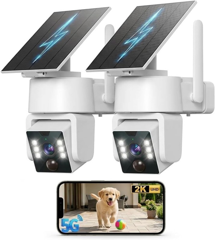 5G & 2.4G Wi-Fi Outdoor Camera Wireless,Solar Security Cameras Wireless Outdo…