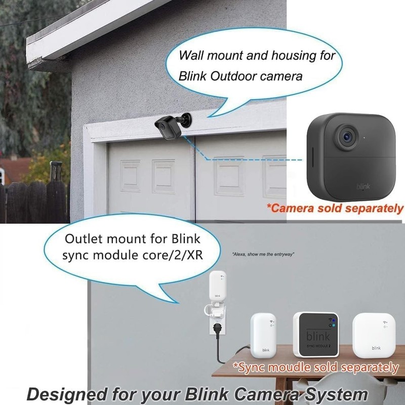 Weatherproof Wall Mount 3 Pack for Blink Outdoor Cameras 360° Adjustable gallery