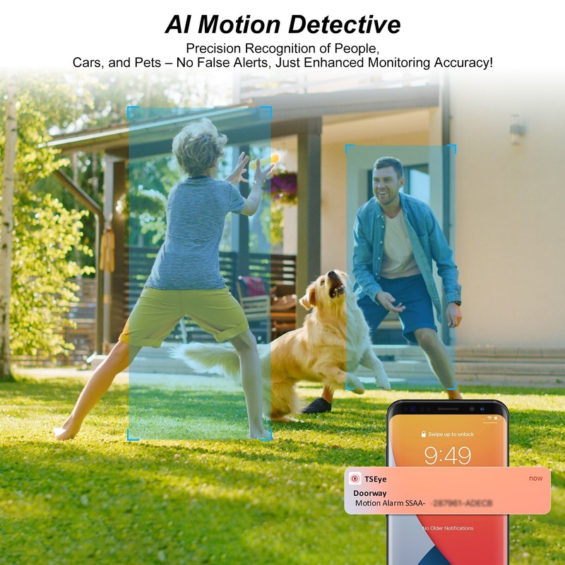Solar Battery Security Camera Wire-Free Wireless 2K 3MP Outdoor Camera 9600mAh gallery