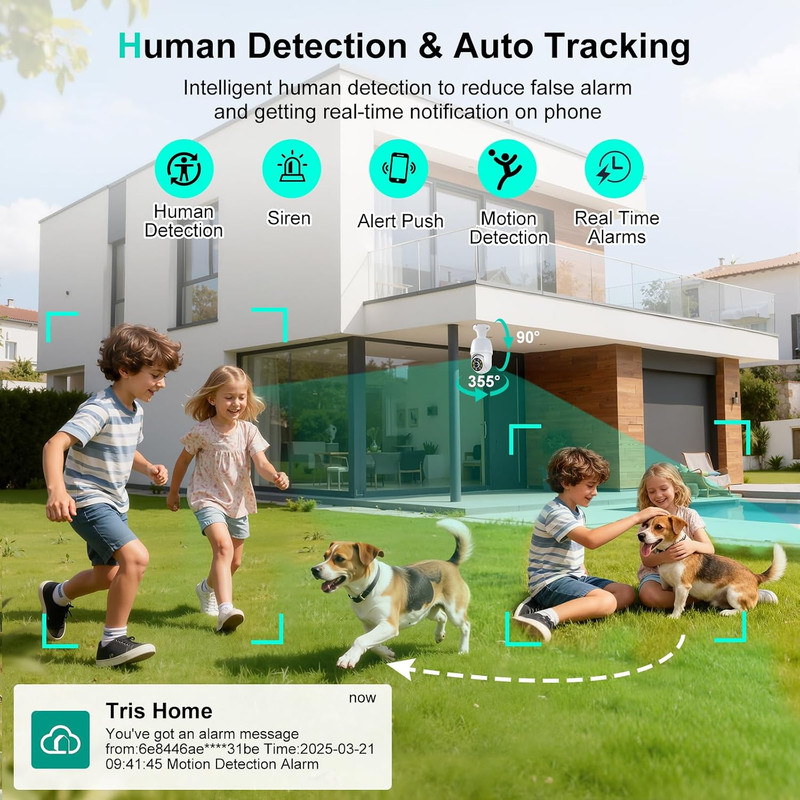 52HZ 2K Light Bulb Security Camera, 2.4GHZ Wifi Lightbulb Security Cameras gallery