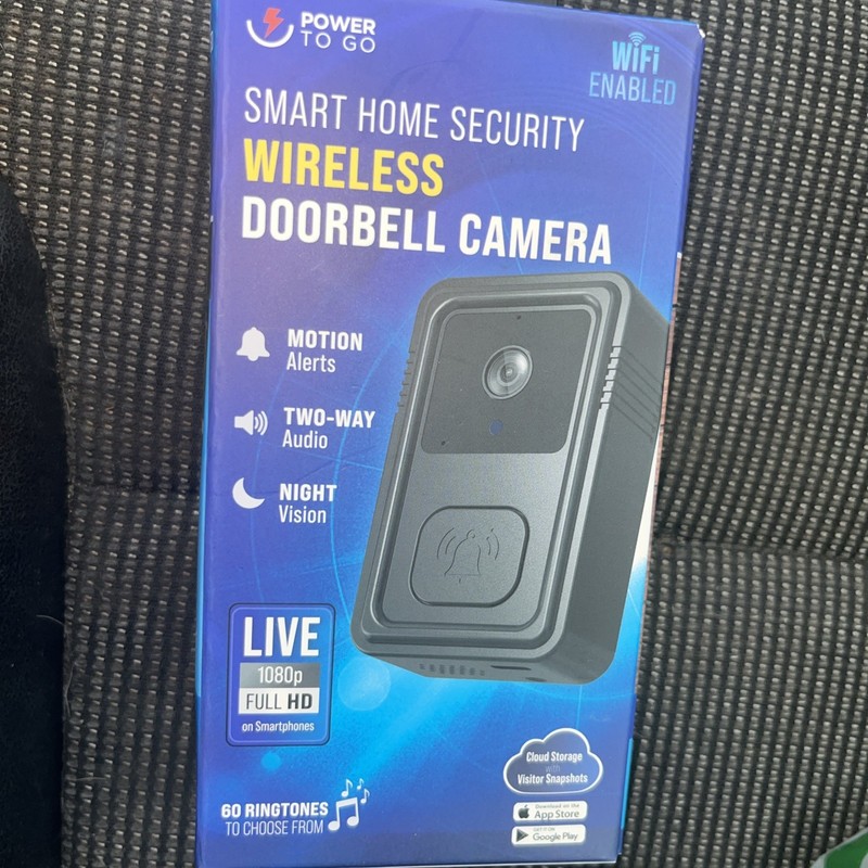 NEW POWER TO GO-SMART HOME SECURITY WIRELESS DOORBELL CAMERA / IN BOX