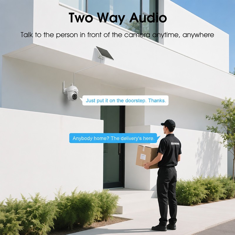ARCCTV 4MP Wireless Security Camera Solar Battery Pan/Tilt WiFi Outdoor Audio IR gallery