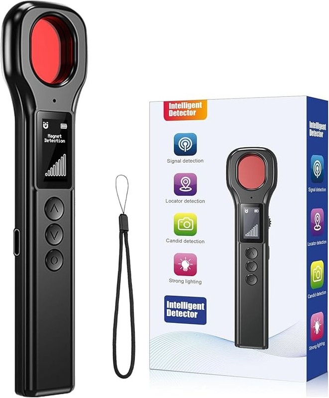 LONGYI HIDDEN CAMERA DETECTOR 4 MODE 8 LEVELS 0.96" HD LED - BLACK/RED gallery