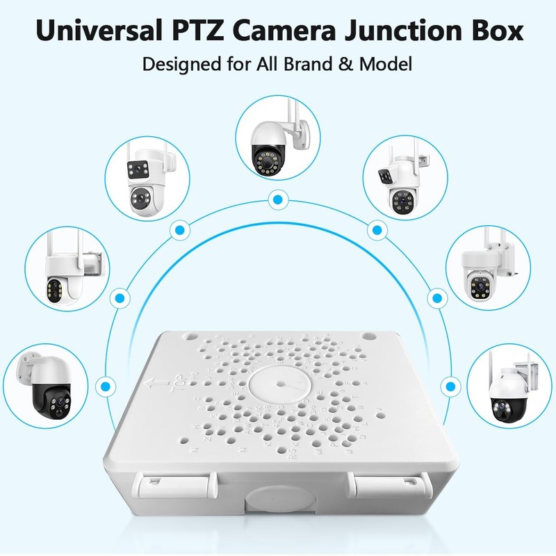 (Universal PTZ Camera Junction Box) Security Camera Bracket Outdoor, Plastic ... gallery