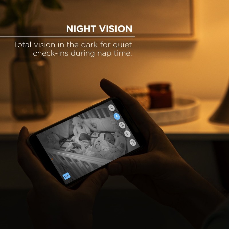 Smart Indoor Camera 1080p Wi-Fi Security Cam Night Vision 2-Pack Home Monitoring gallery