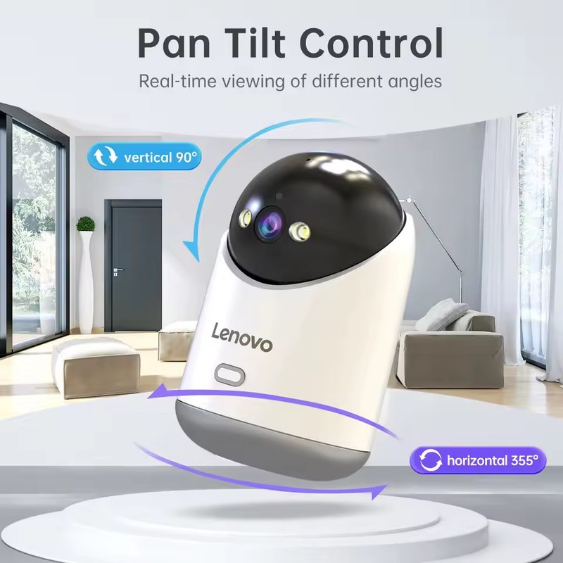 Lenovo 3MP Security Camera 5G Wifi Dual Lens PTZ CCTV Monitor Video