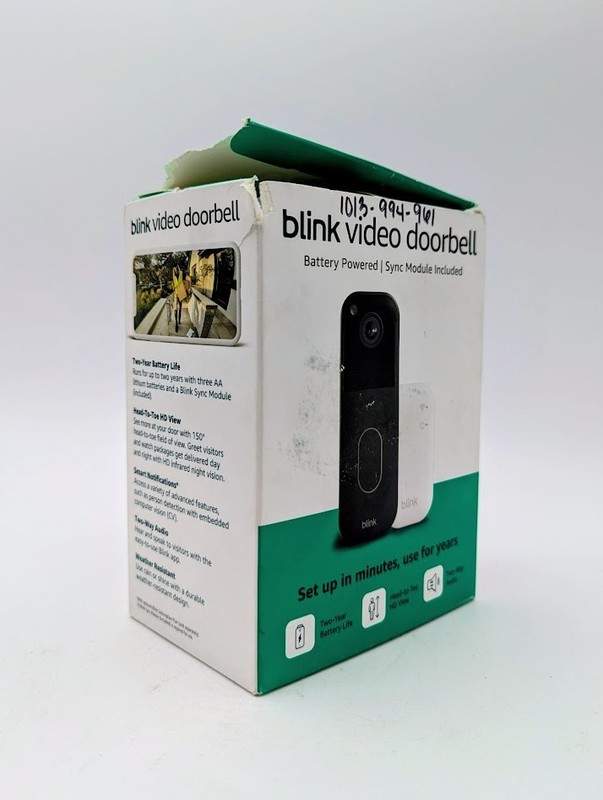 Blink Video Doorbell, Head-to-Toe HD View, Two-Way Audio, 2yr Batt. Life, Black