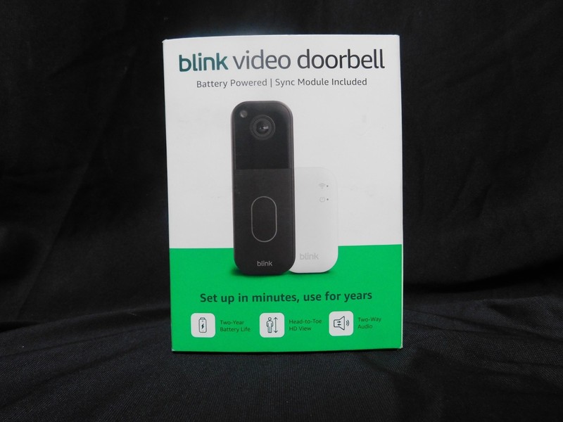 Blink Video Doorbell – Black – Head-to-toe HD view (EB4)