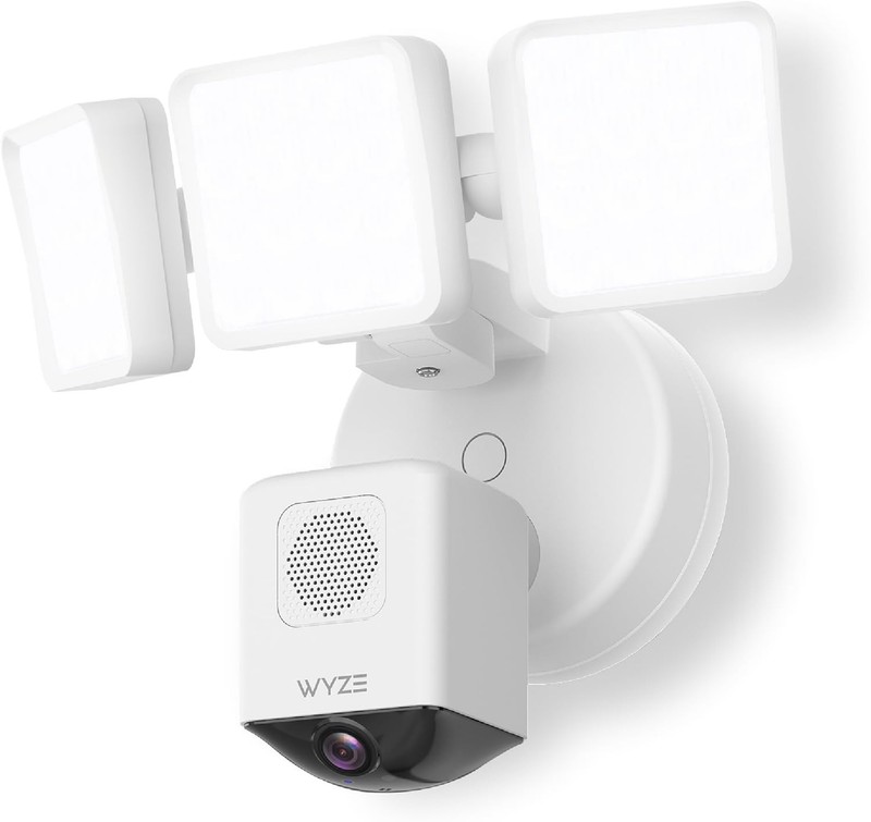 WYZE Cam Floodlight Pro QHD Outdoor WiFi Smart Security Camera White | OPEN BOX