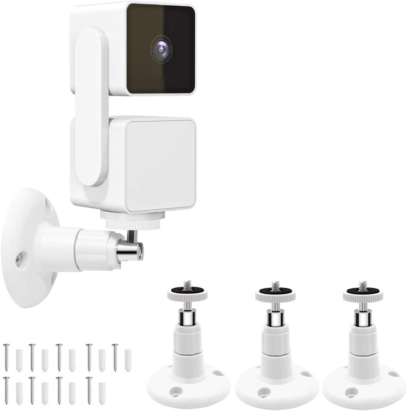 Wall Mount for Wyze Cam Pan V3 and Wyze Cam V4 and V3, 2 Pack 360 Degree Swivel