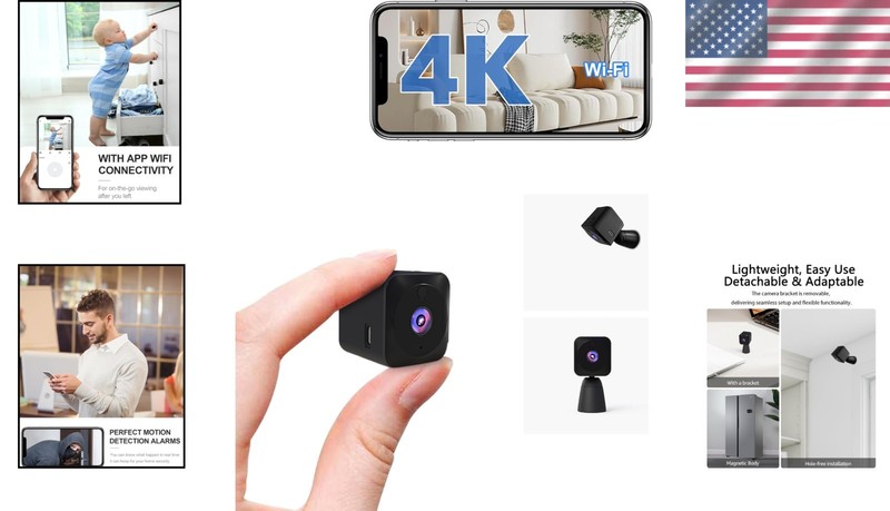 Compact Wireless Indoor Security Camera with App Control & Cloud Storage Support gallery