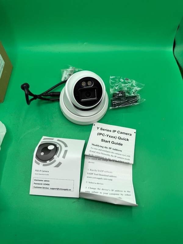 4MP PoE IP Turret Dome Camera 2.8mm Full Color w/ Audio IPC-Y4T28A-C gallery