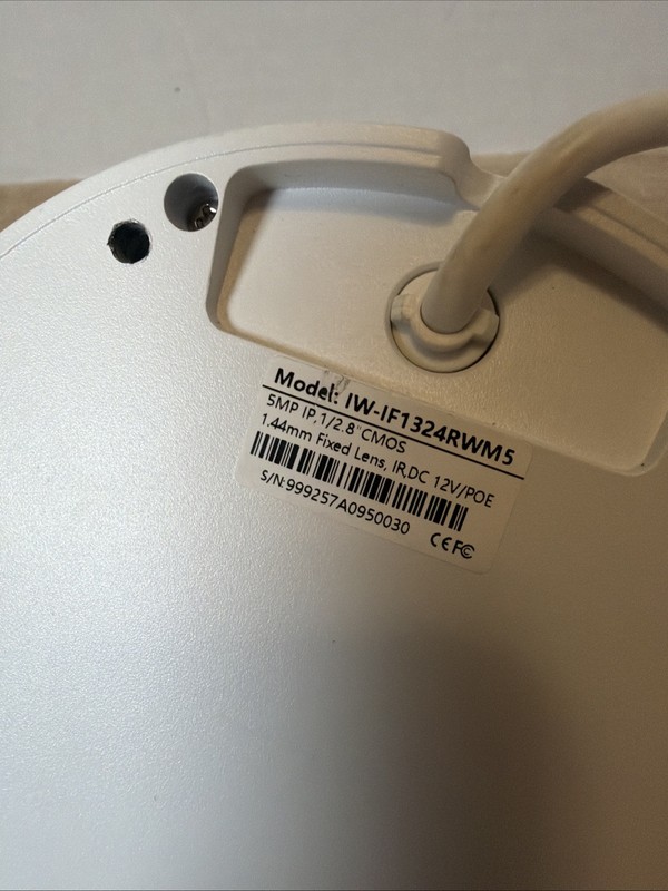 Inwerang 5.OMP IP POE Panoramic Camera, IW-IF1324RWM5 for Parts, No Way To Test gallery