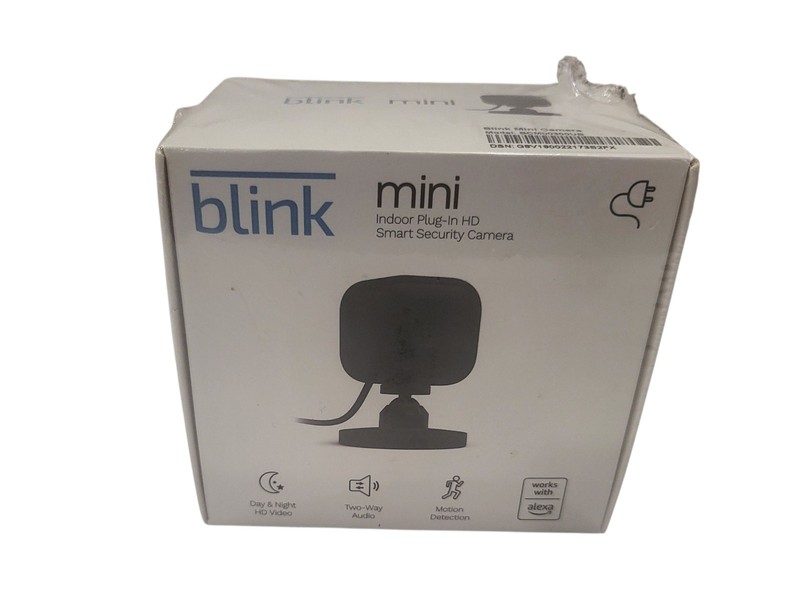 Blink Mini Indoor Plug In HD Smart Security Camera Black BCM00300UB Sealed