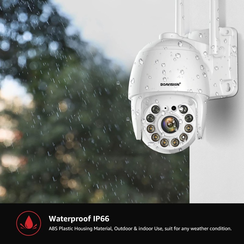 2K Security Camera Outdoor, Wireless WiFi IP Camera Home Security System 360°... gallery