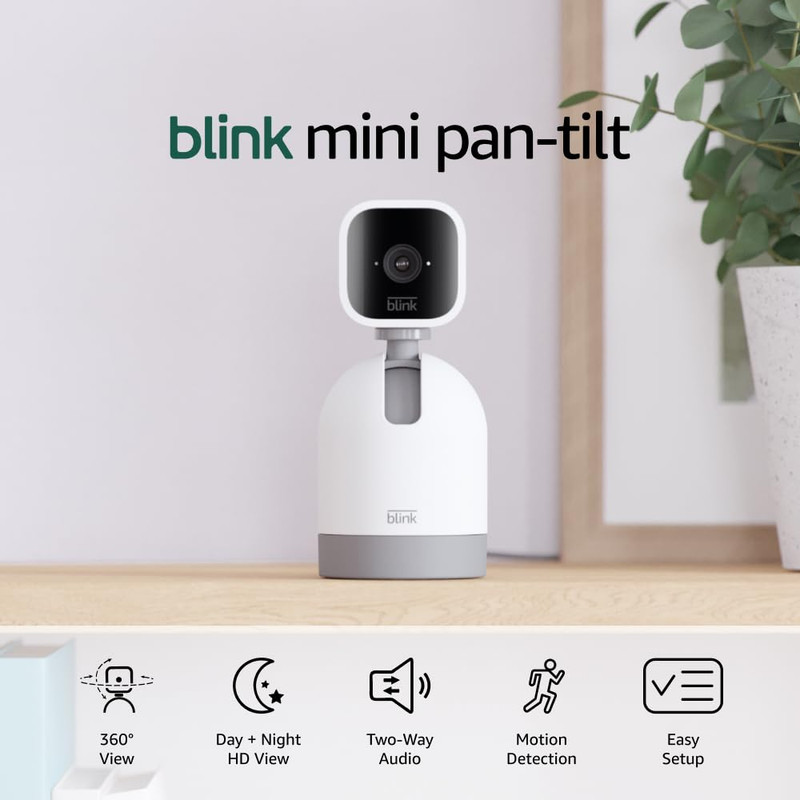 Mini Pan-Tilt Camera Rotating Indoor Plug-In Smart Security Camera Two-Way Audio