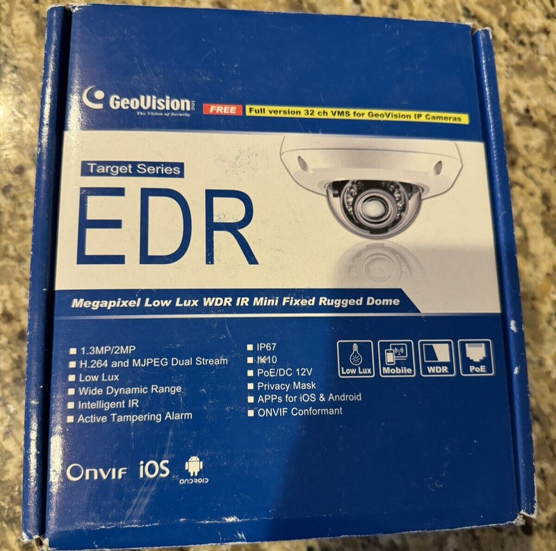 Geovision 84-EDR1100-2010 1.3 Megapixel H.264 WDR IR Mini Rugged IP Dome Camera