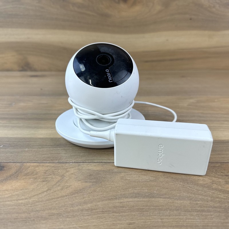 Noorio Indoor Security Camera White Wireless with Ember Travel Charging Coaster