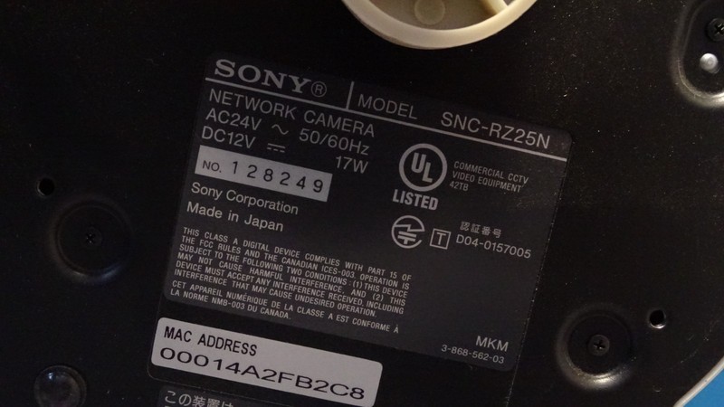 Sony SNC-RZ25N PTZ Network Security IP Camera 18x Optical Zoom Day/Night gallery