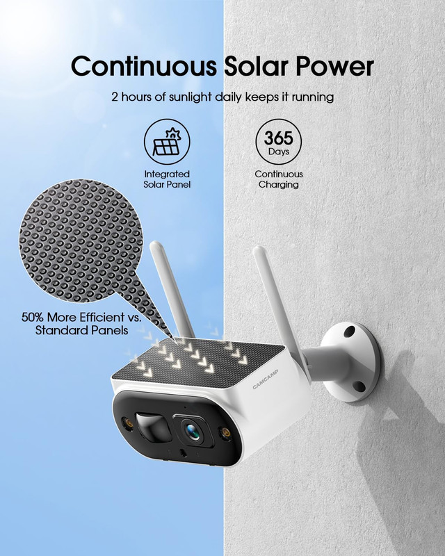 Wireless Solar Security Camera - 2K HD, No Subscription, Smart Detection gallery
