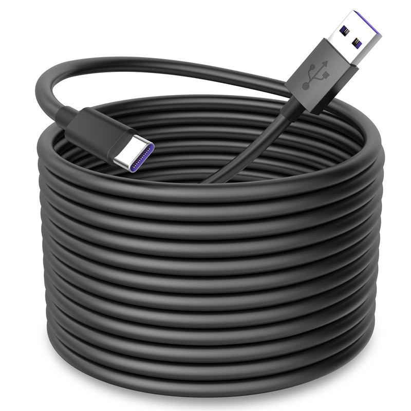 iMangoo USB A to C Power Cable for CCTV Camera, 33FT Type C 33 ft, Black