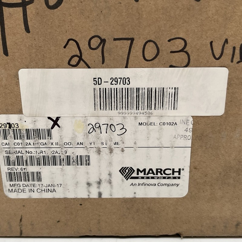 BRAND NEW!! MARCH NETWORKS Megapx Analytics Dome PoE Camera - C0102A 29703 gallery