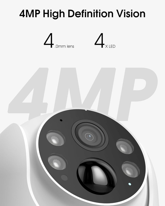 Dual-Band Wireless Solar Security Cameras with 360° Pan-Tilt and 2-Way Audio gallery