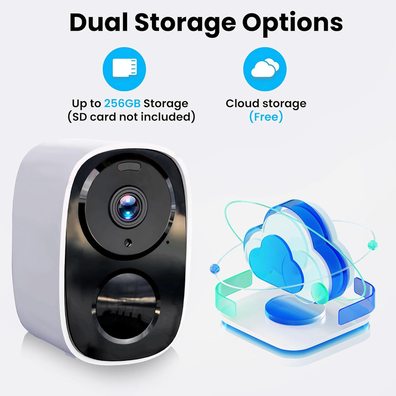 Wireless Outdoor Security Camera 2K UHD Night Vision Battery-Powered Waterproof gallery