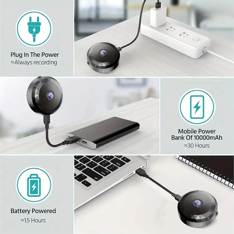 Mini Camara Oculta Espia De Seguridad WiFi 1080P Inalambrica Con Audio y Video gallery