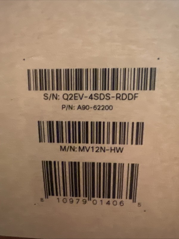 Cisco Meraki MV12W-HW 1080p Wireless Indoor Dome Security Camera