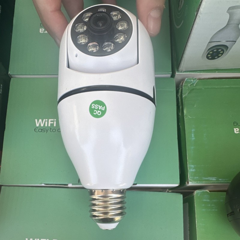 WiFi Panorama Camera E27 Bulb IP/Network Wi-Fi Wireless Color Mode White 1pc gallery