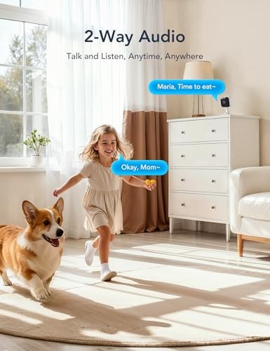 GNCC 2K Indoor Security Camera WiFi Pet Monitor Night Vision Motion Detection GC gallery