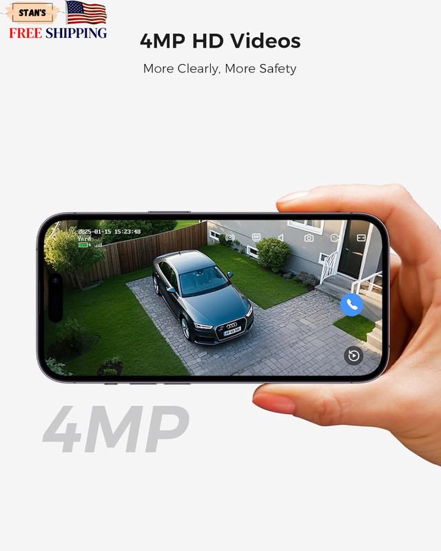 Wireless Outdoor Security Camera Solar, 2-Way Talk, Night Vision, Alexa Compat gallery
