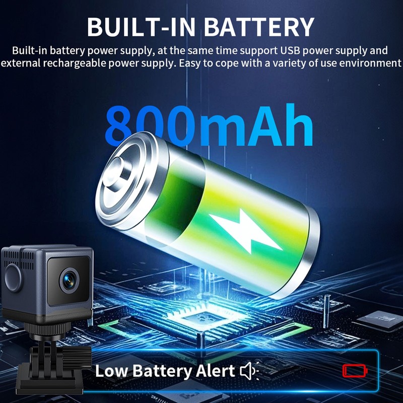 Mini Camera 1080P HD Wifi Wireless Cloud Storage & Night Vision Portable CamQAlO gallery