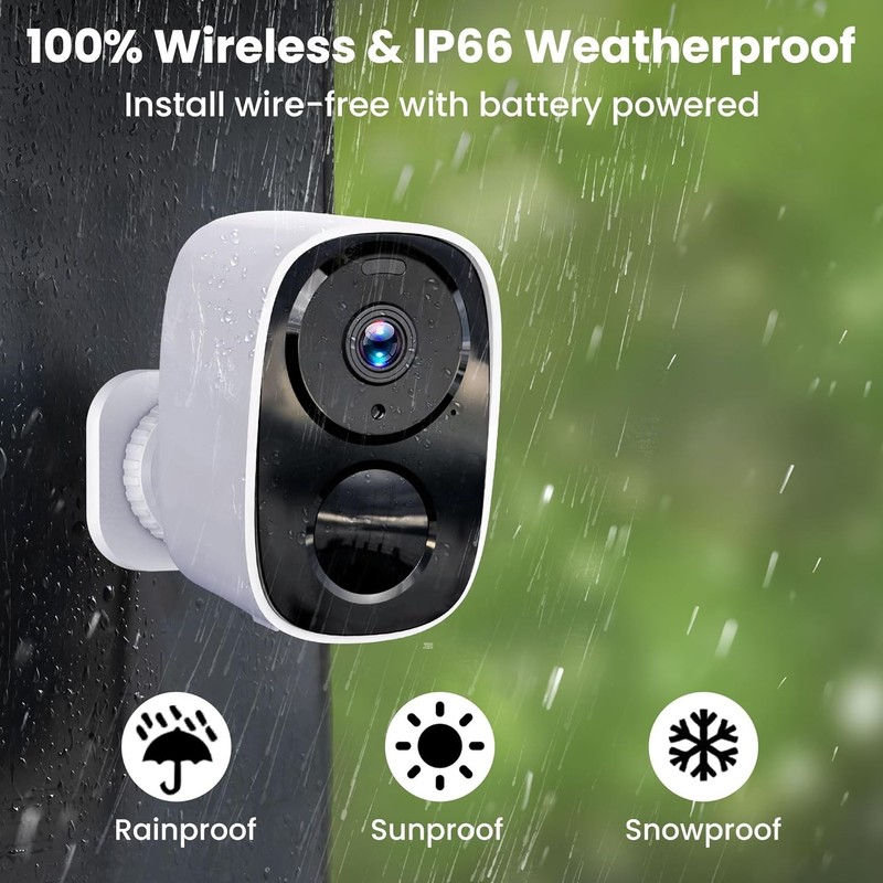 Wireless Outdoor Security Camera with Night Vision & 6 Mo Battery gallery