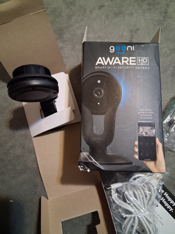 Geeni Aware HD 720P Wi-Fi Indoor IP/Network Surveillance Camera Black Plug-In gallery