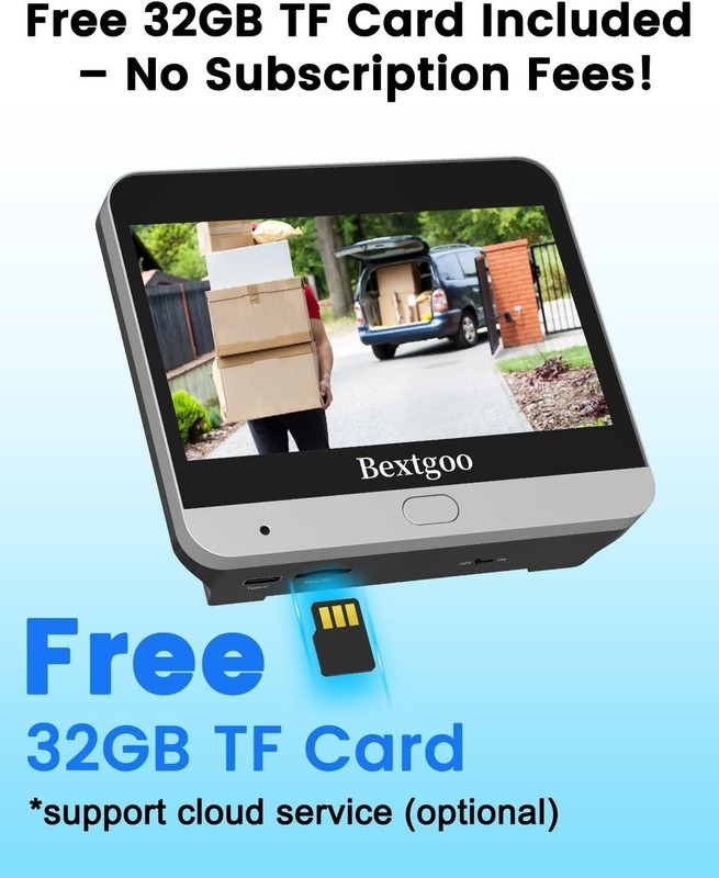 Bextgoo 2K Video Peephole Doorbell Camera with 32GB Memory Card, Door Viewer ... gallery
