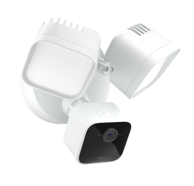 Blink Wired Floodlight Camera, 2600 Lumens, HD, Alexa, 1 Camera (White)