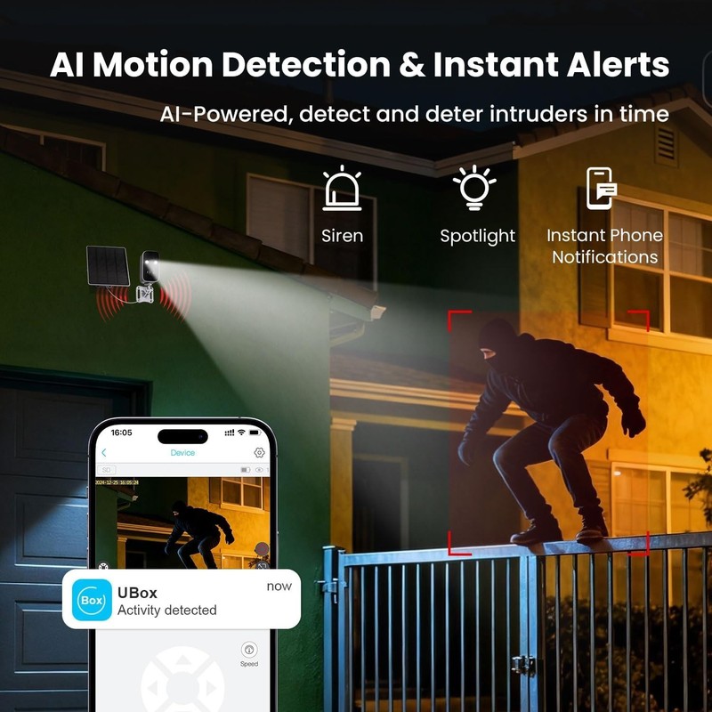 Solar Security Cameras Wireless Outdoor, Free Cloud Storage, WiFi Cameras for... gallery