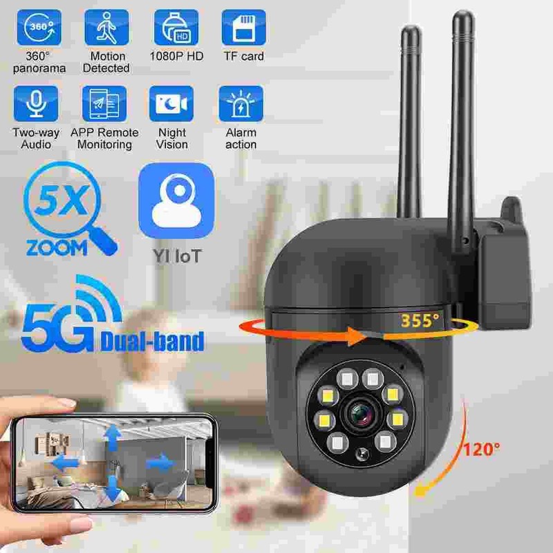 8PCS 5G WiFi Home Security Camera System Smart Outdoor Night Vision 1080P Yi Lot gallery