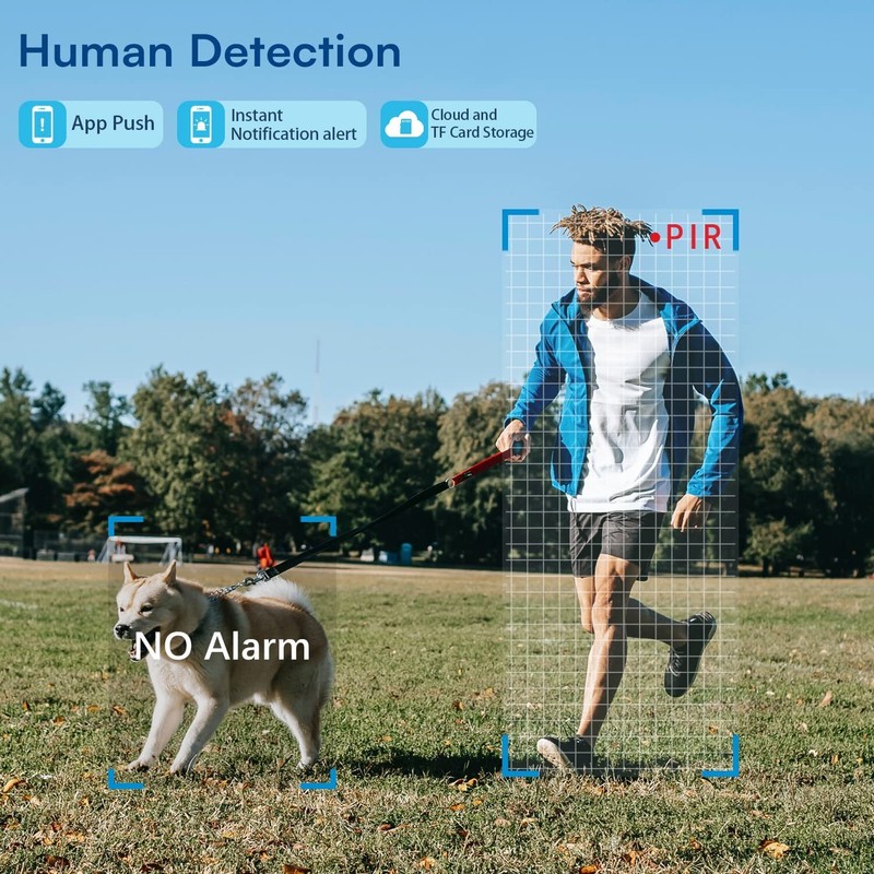 WOOLINK 2PCS 4MP Solar Security Camera Wireless Outdoor 2.5K Solar Power Camera gallery