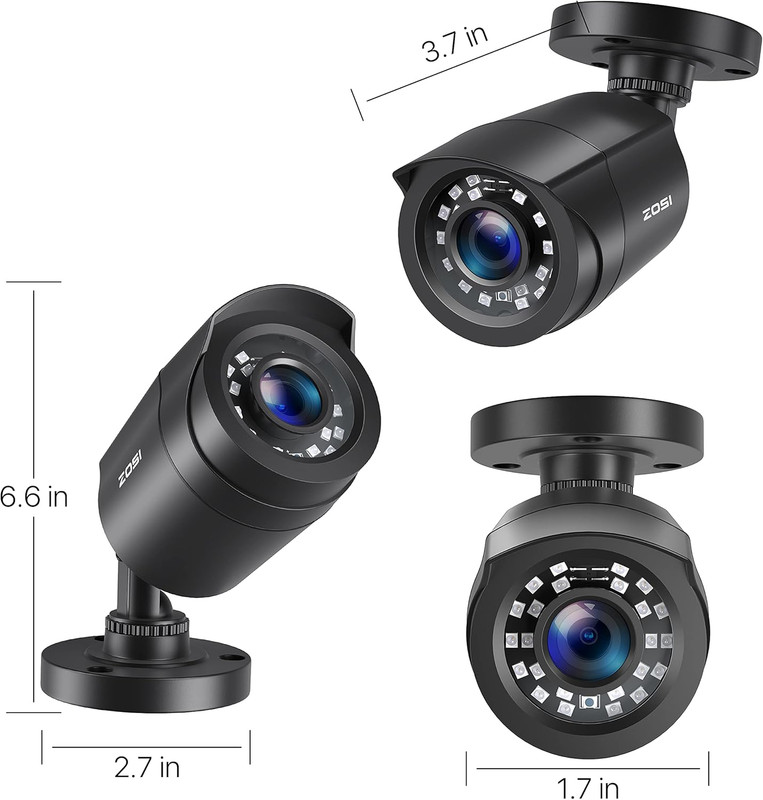 1080P 4 Pack HD TVI Security Cameras, 80Ft Night Vision, Outdoor Indoor Weatherp gallery