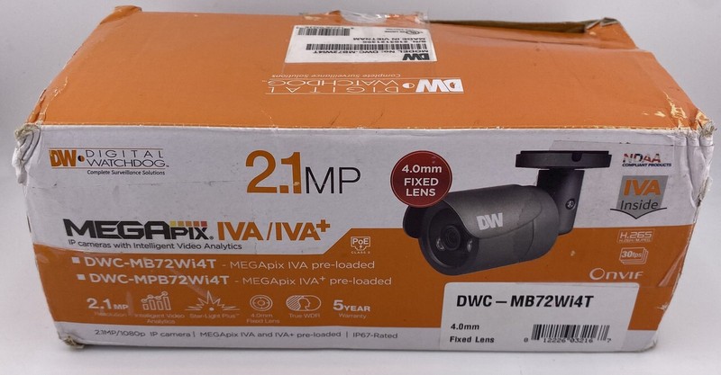 DIGITAL WATCHDOG DWC-MB72WI4T MEGAPIX IVA/IVA+ 2.1MP/1080P IP CAMERA gallery