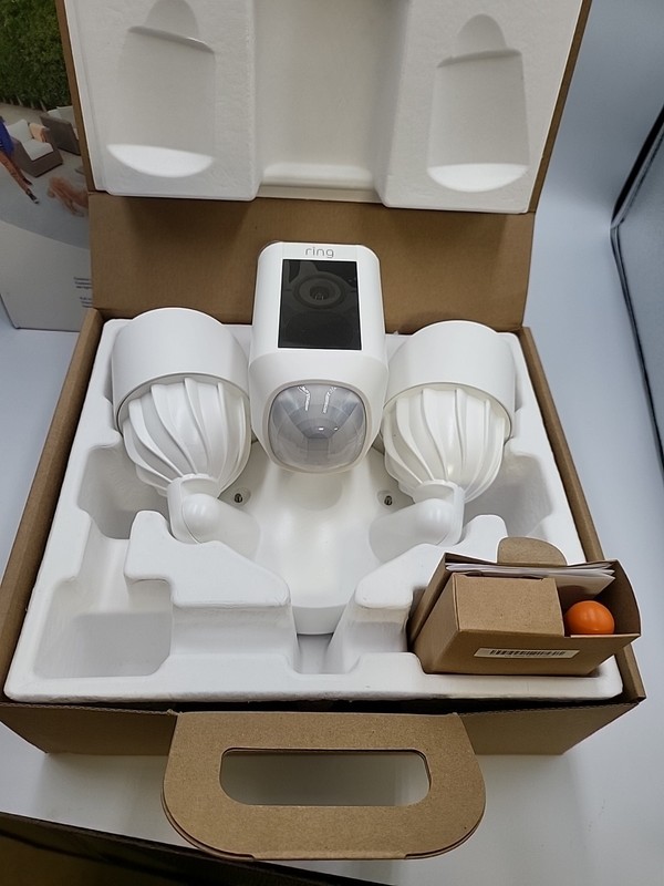 Ring Floodlight Cam Wired Plus Motion-Activated Camera 1080p White gallery