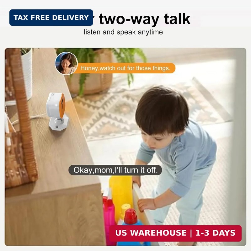 2Pcs 1080P WiFi Security Cameras, Baby Monitor Indoor Security Camera, Cat&Dog C gallery