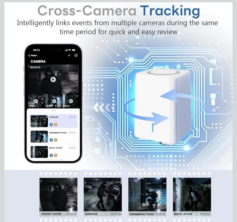 4K Security Cameras Wireless Outdoor with 360° Pan&Tilt,Auto Human Motion Tra... gallery
