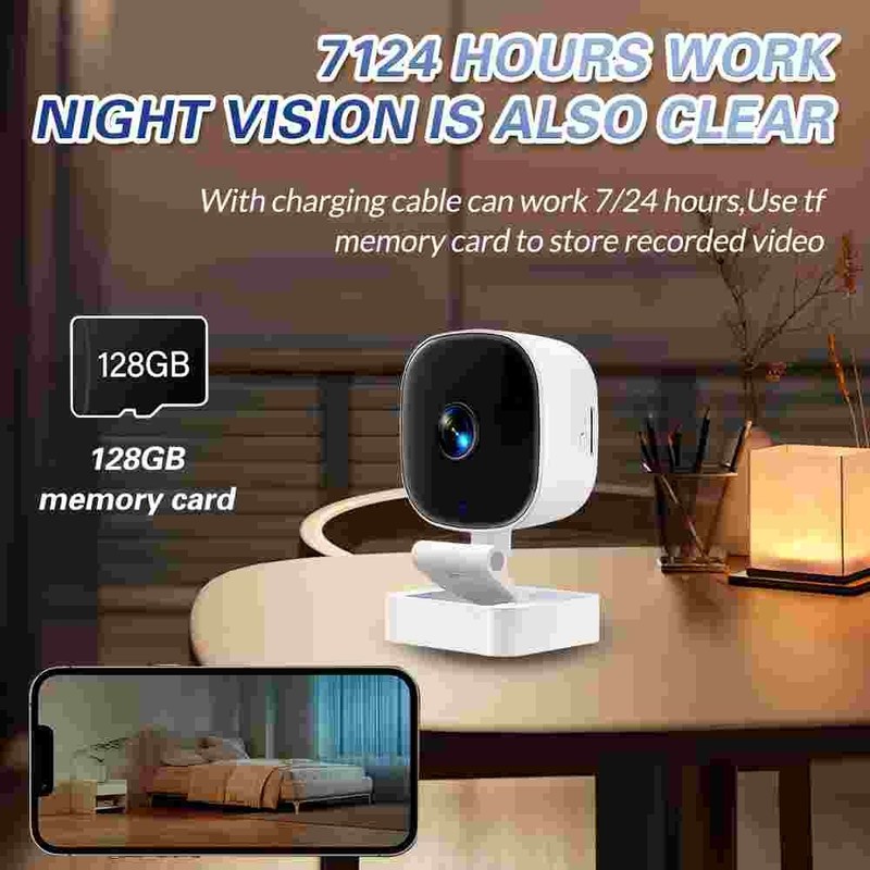 Camara De Seguridad HD IP 360 Wifi Inalambrica Para Casa Con Microfono y Audio gallery