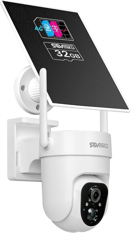 Wireless 4G LTE Outdoor Security Camera with Color Night Vision & Two-Way Audio gallery